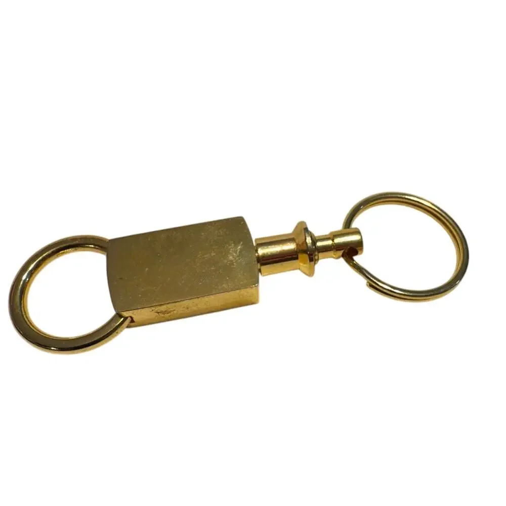 Golden Gate Tours 1996 Snap-Apart Keyring Gold Tone Blue Inset Vintage